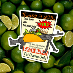 Mission Essential Gear Goods Tacos And 240s Sticker