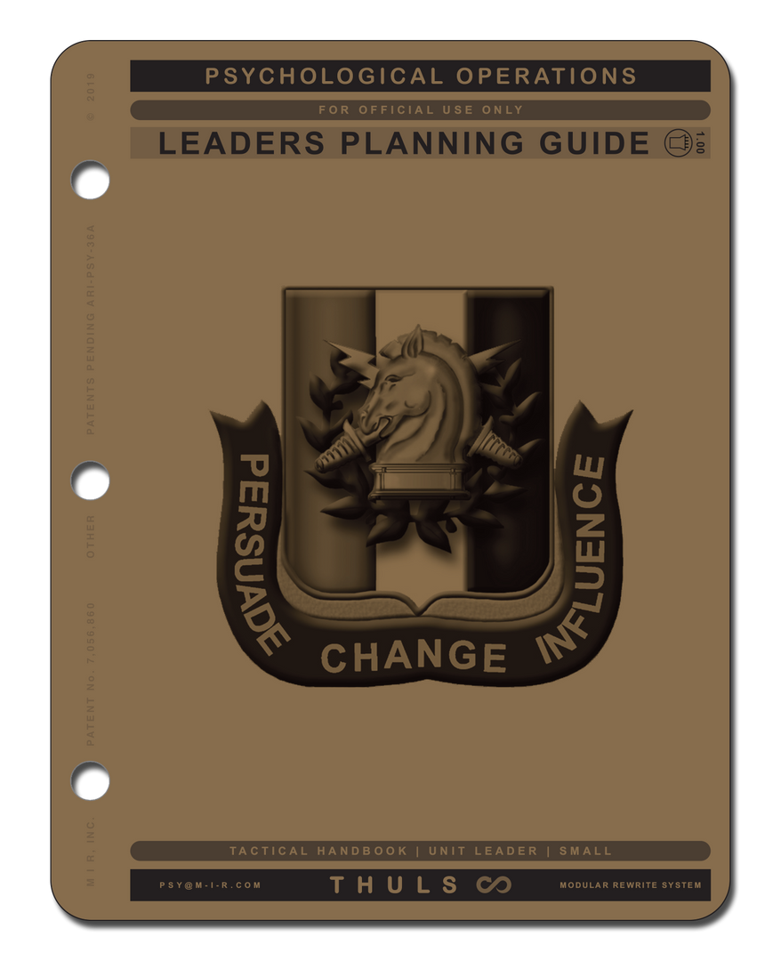 Mission Information Resources, Inc PSYOPS LEADERS PLANNING GUIDE Tactical