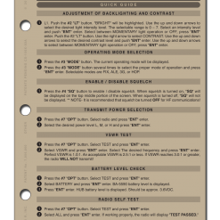 Mission Information Resources, Inc AN/PRC-150X QUICK GUIDE Tactical