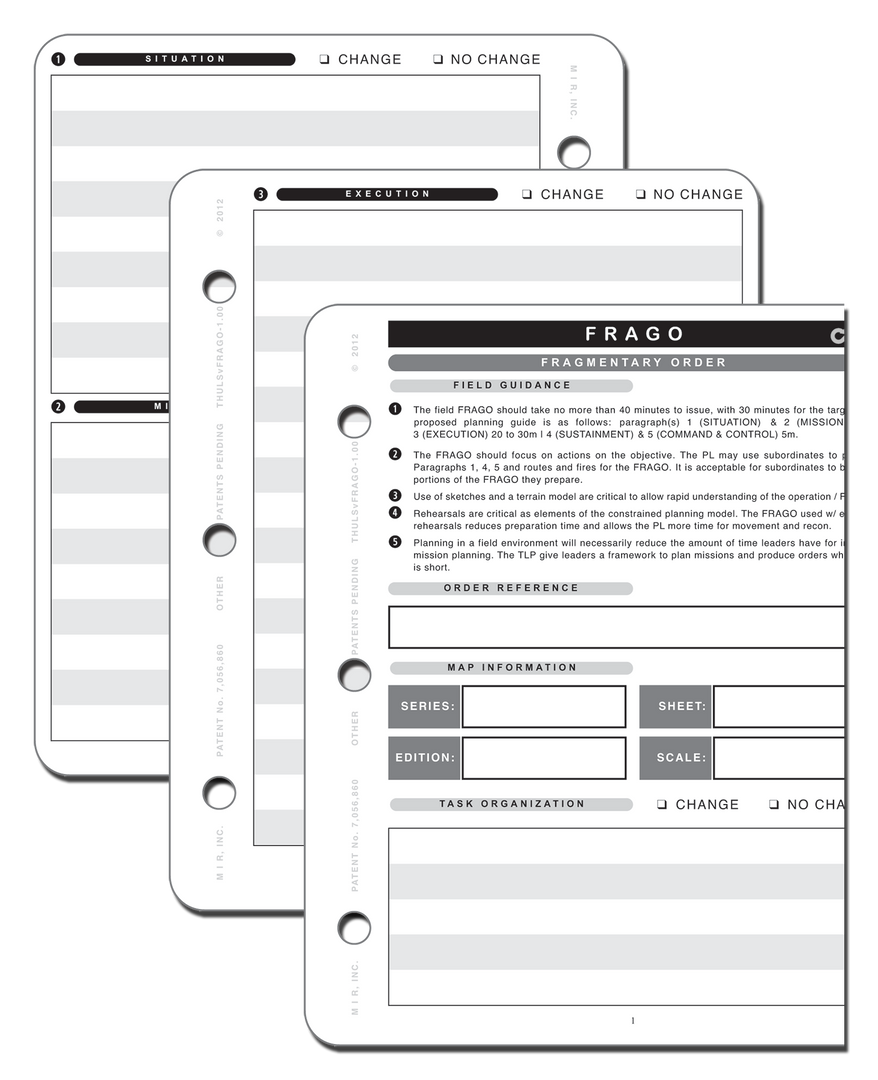Mission Information Resources, Inc FRAGO Fragmentary Order Template