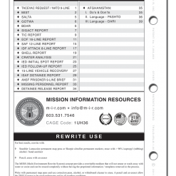 Mission Information Resources, Inc Tactical ISAF Reports & Language Module