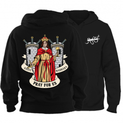 Heavily Suppressed St. Bab Death Card Hoodie Apparel