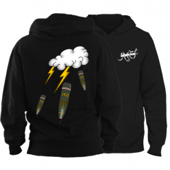 Heavily Suppressed Steel Rain Hoodie