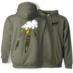 Heavily Suppressed Steel Rain Hoodie