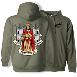 Heavily Suppressed St. Bab Death Card Hoodie Apparel