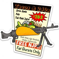 Mission Essential Gear Goods Tacos And 240s Sticker