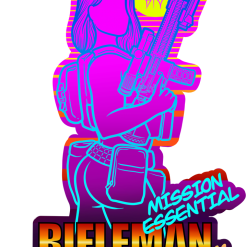 Tebo's Art Retro Rifleman Sticker