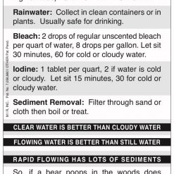 Mission Information Resources, Inc Water Purification Reference Card