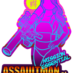 Tebo's Art Goods Retro Assaultman Sticker