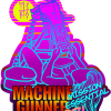 Tebo's Art Retro Machine Gunner Sticker Goods