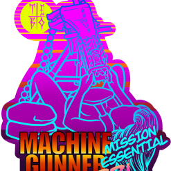 Tebo's Art Retro Machine Gunner Sticker Goods