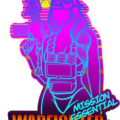 Tebo's Art Retro Warfighter Sticker Goods