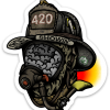 Ben Cantwell Art 420 Smoke Showing Sticker