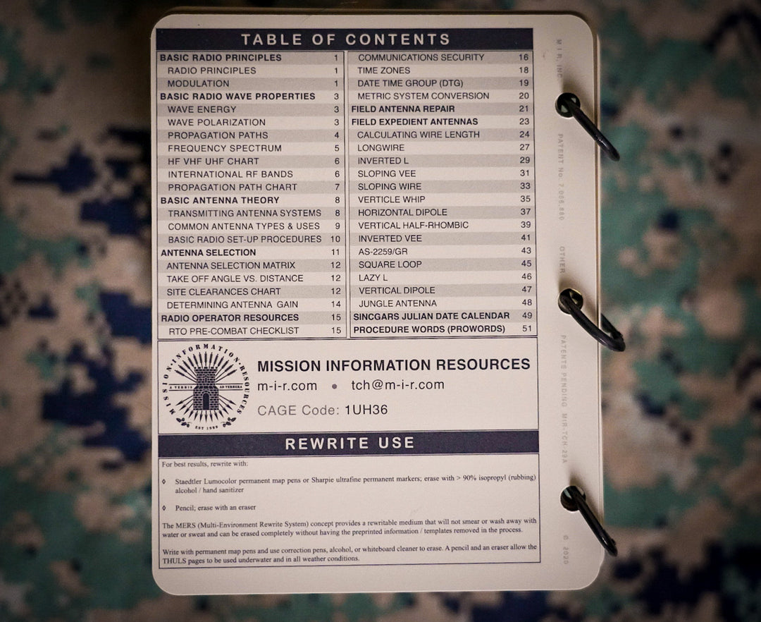 Mission Information Resources, Inc Tactical Communications Handbook